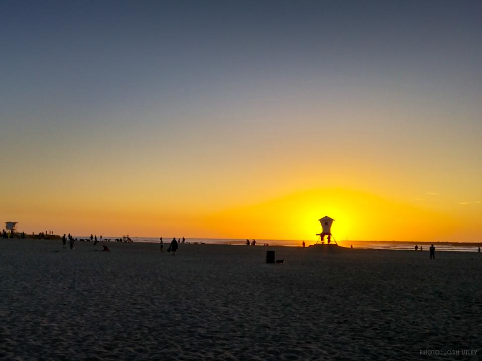 Tower 6 sunset at Dog Beach